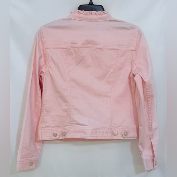 Talbots Pink Jean Jacket Classic Denim Style - Picture 2 of 3